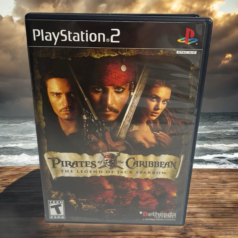 PS2 Pirates of the Caribbean: The Legend of Jack Sparrow Video Game Tested CIB